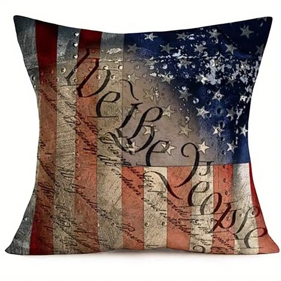 🇺🇸”We The People” Patriotic Flag 18” X 18” Square Pillow Cover! - Picture 3 of 5